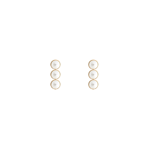 Triple Pearl Post Earrings/트리플 펄 포스트 귀걸이