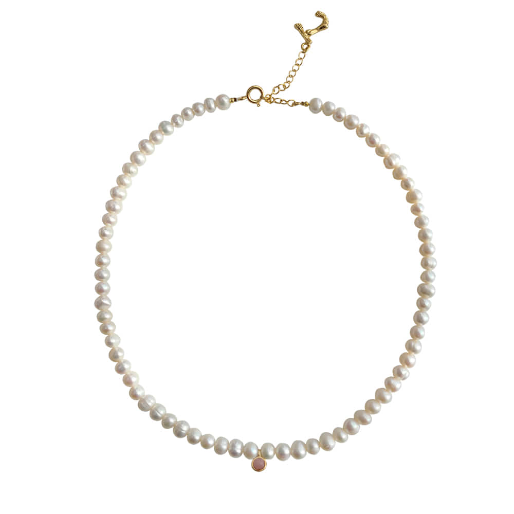 Gemstone Pearl Necklace/젬스톤 펄 네크리스
