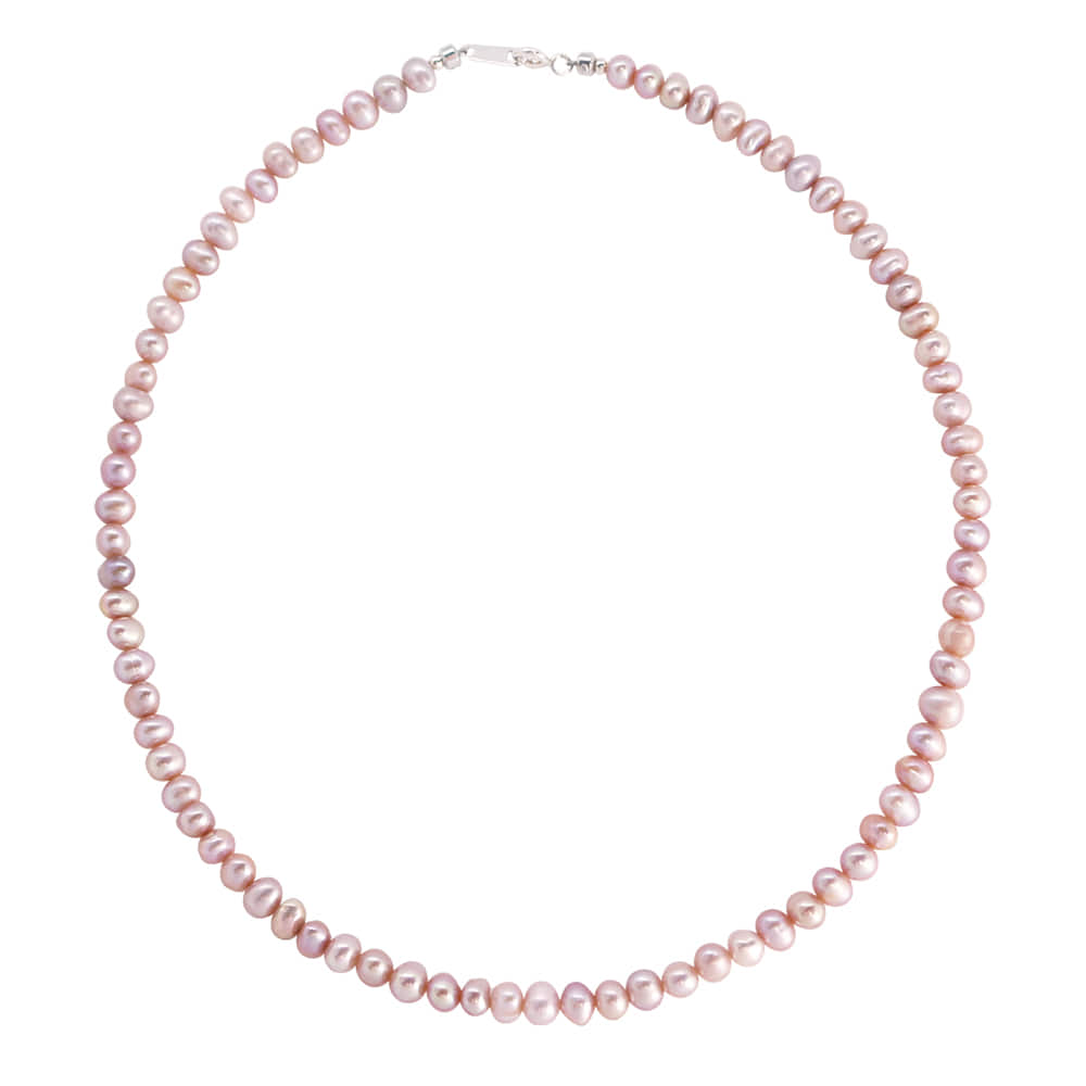 Pink Snow Pearl Necklace[92.5 Silver]/핑크 스노우 펄 네크리스